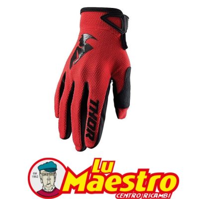 GUANTO ESTIVO CROSS THOR SECTOR S20 ROSSO NERO THOR SUMMER RED CROSS GLOVES