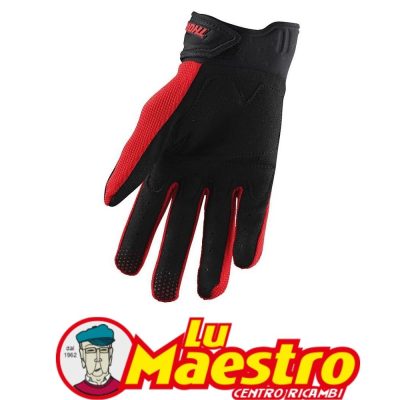 GUANTO ESTIVO CROSS THOR SECTOR S20 ROSSO NERO THOR SUMMER RED CROSS GLOVES