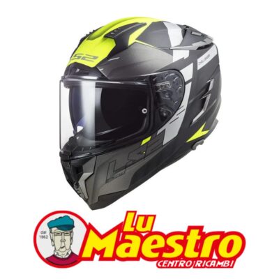 Casco Integrale in Fibra Doppia Visiera LS2 FF327 Challenger Aller Titanio Giallo Fiber Racing Helmet