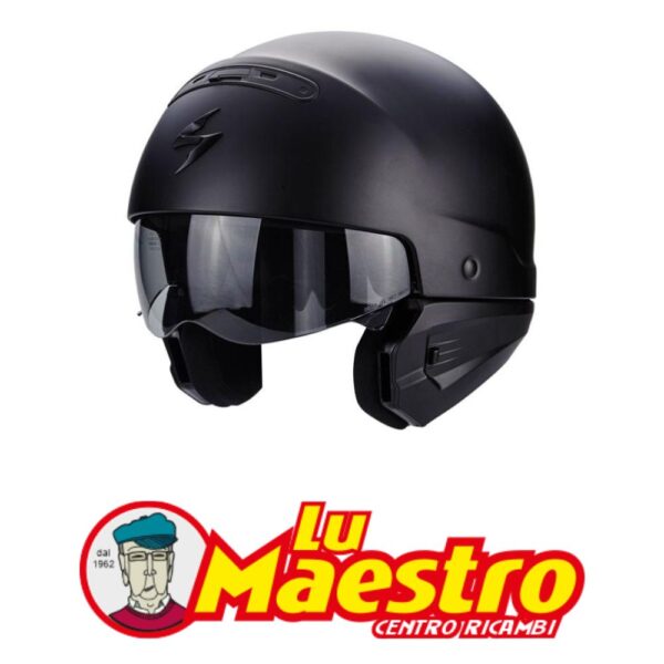 Casco Jet Moto Scorpion Exo Combat II Nero Opaco Helmet Street Fighter Black Matt