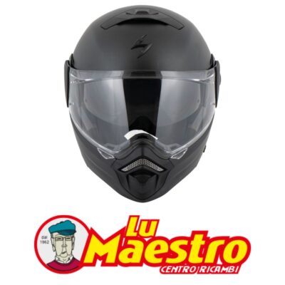 Casco Modulare Moto Scorpion Exo ADX-2 Nero Opaco Helmet Flip-Up Black Matt P/J
