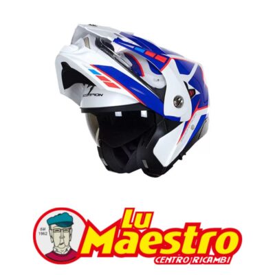 Casco Modulare Moto Scorpion Exo ADX-2 Camino Bianco Blue Rosso Helmet Flip-Up Pearl White Blue Red P/J