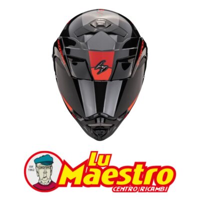 Casco Modulare Moto Scorpion Exo ADX-2 Galane Nero Rosso Grigio Helmet Flip-Up Black Silver Red P/J