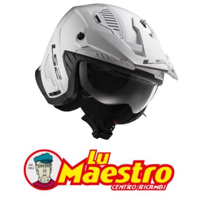 Casco con Mentoniera Staccabile LS2 Drifter OF606 Bianco Lucido Gloss White Flip Up Ls2 Helmet