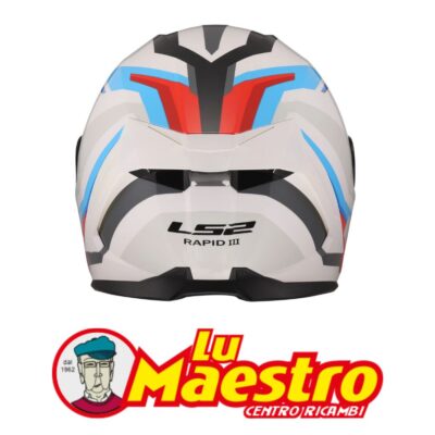 Casco per Moto Integrale LS2 FF820 Rapid III HYPER Bianco Rosso Blue